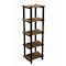 Alaterre Furniture Pomona 48"H Metal and Solid Wood Bath Floor Storage Shelf AMBA7020 - alternate 3